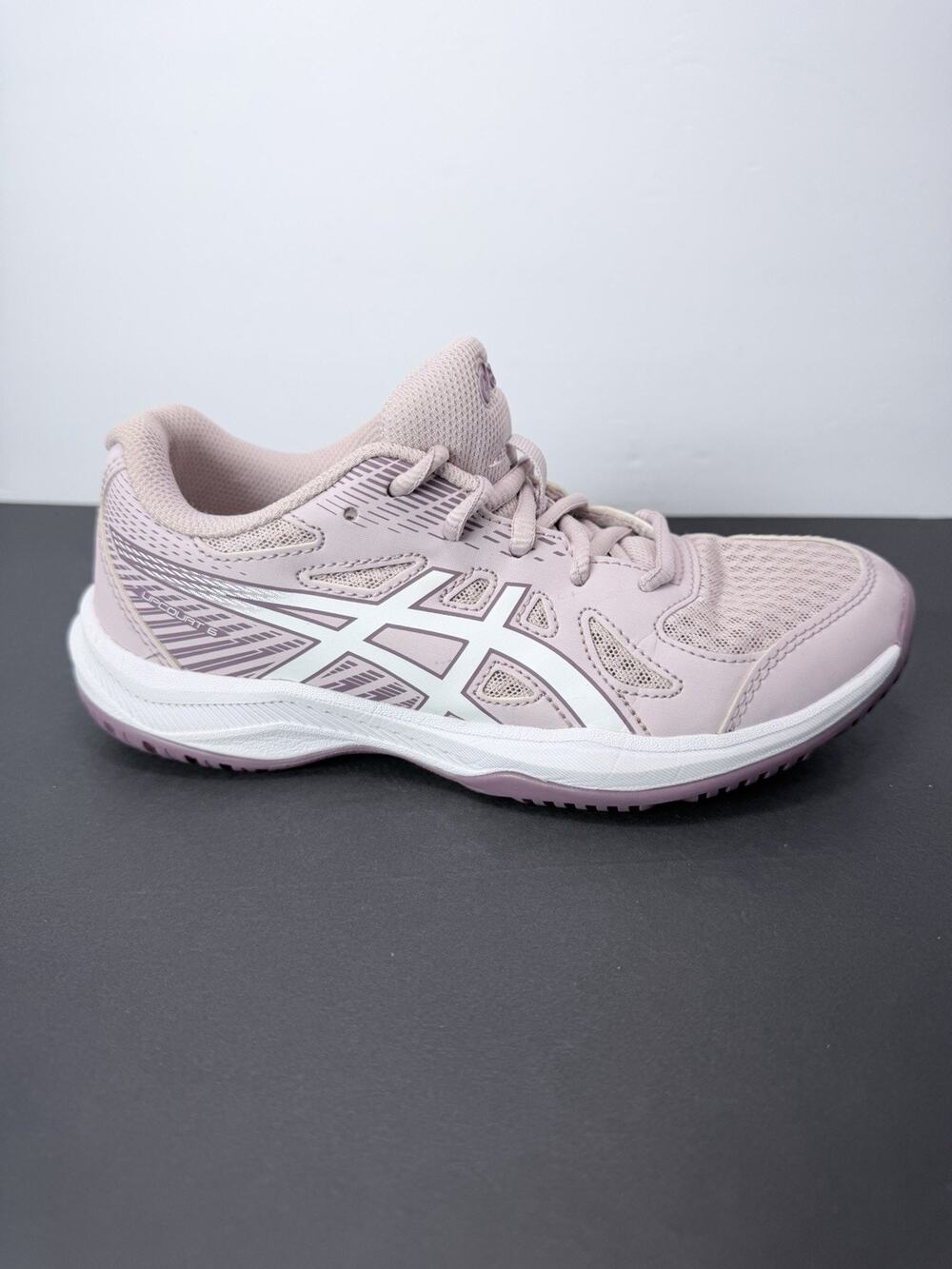 Asics Upcourt 6 Girl's Sneakers Shoes Size 3 Rose / White
